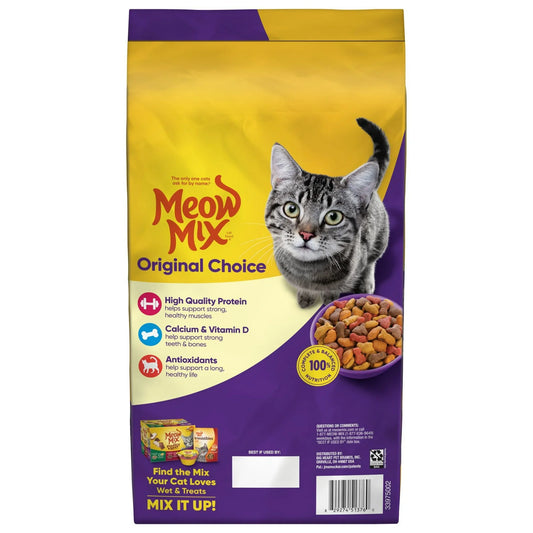 Meow Mix Original Choice Dry Cat Food, 6.3 lb Bag